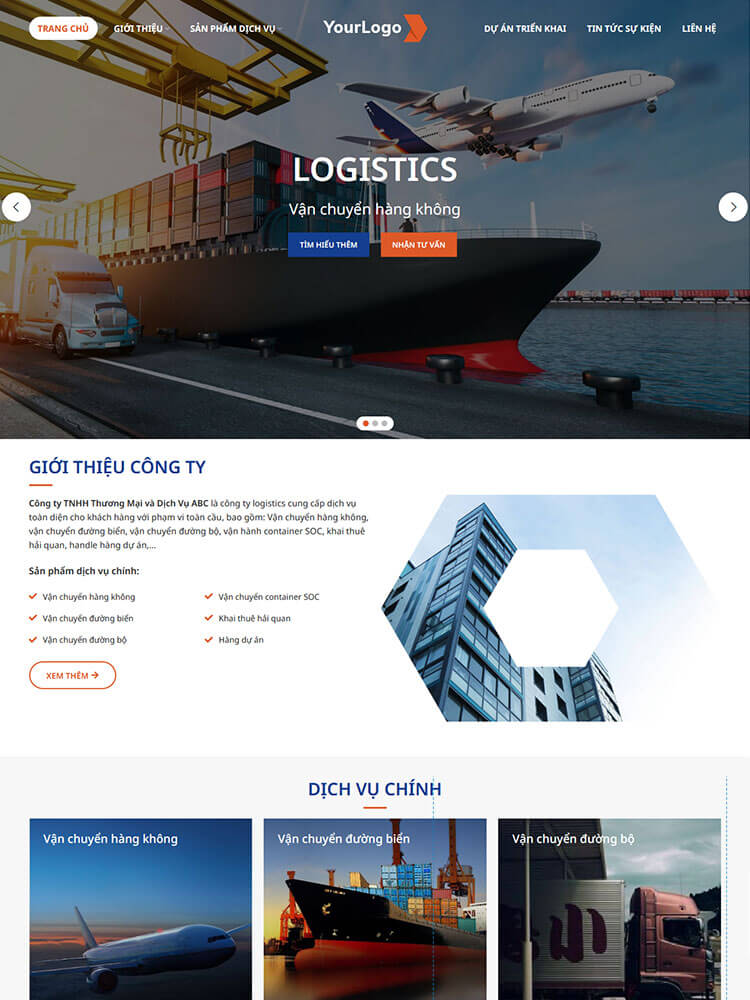 Thiet ke website doanh nghiep logistics