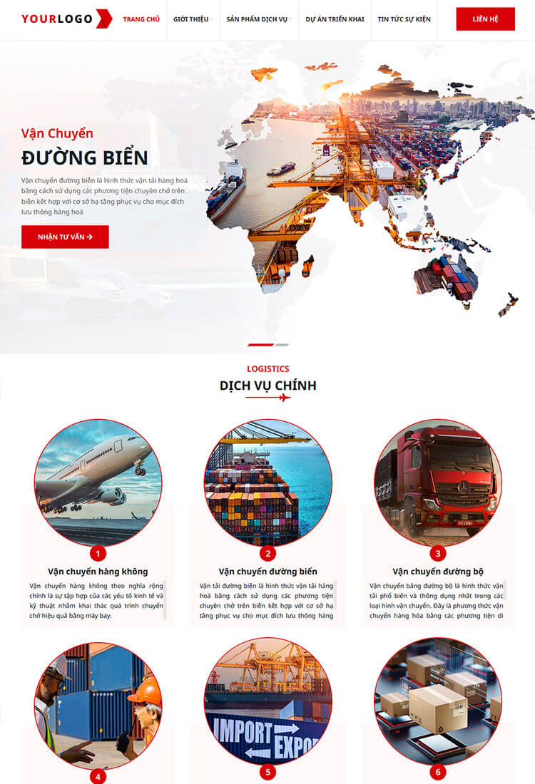 Thiet ke website doanh nghiep logistics 01