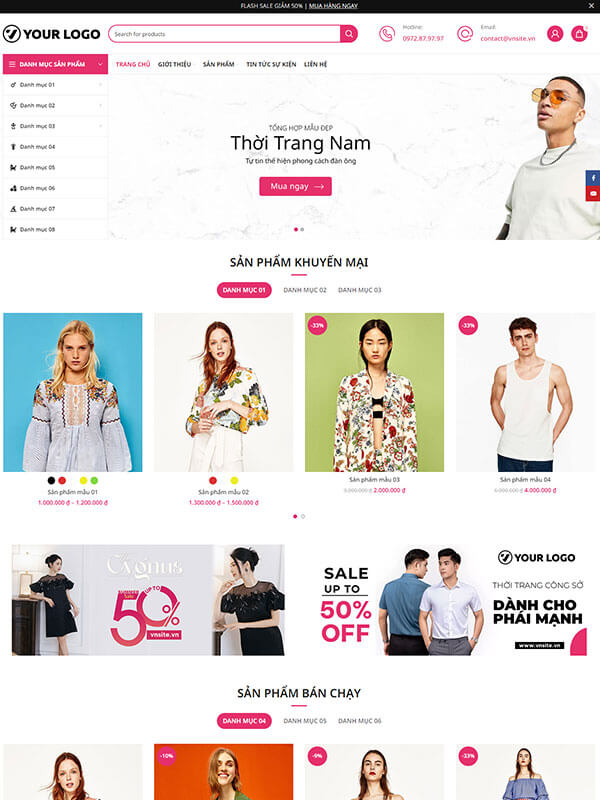 Thiet ke website thoi trang 01