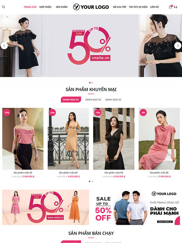 Thiet ke website thoi trang 02