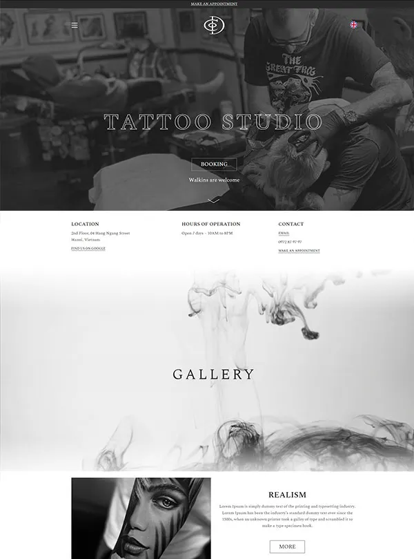 thiet ke website xam hinh tattoo