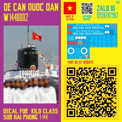 Decal Quốc Dân | 1:144 | Decal for Kilo Class VPN version | HQ-181 HANOI