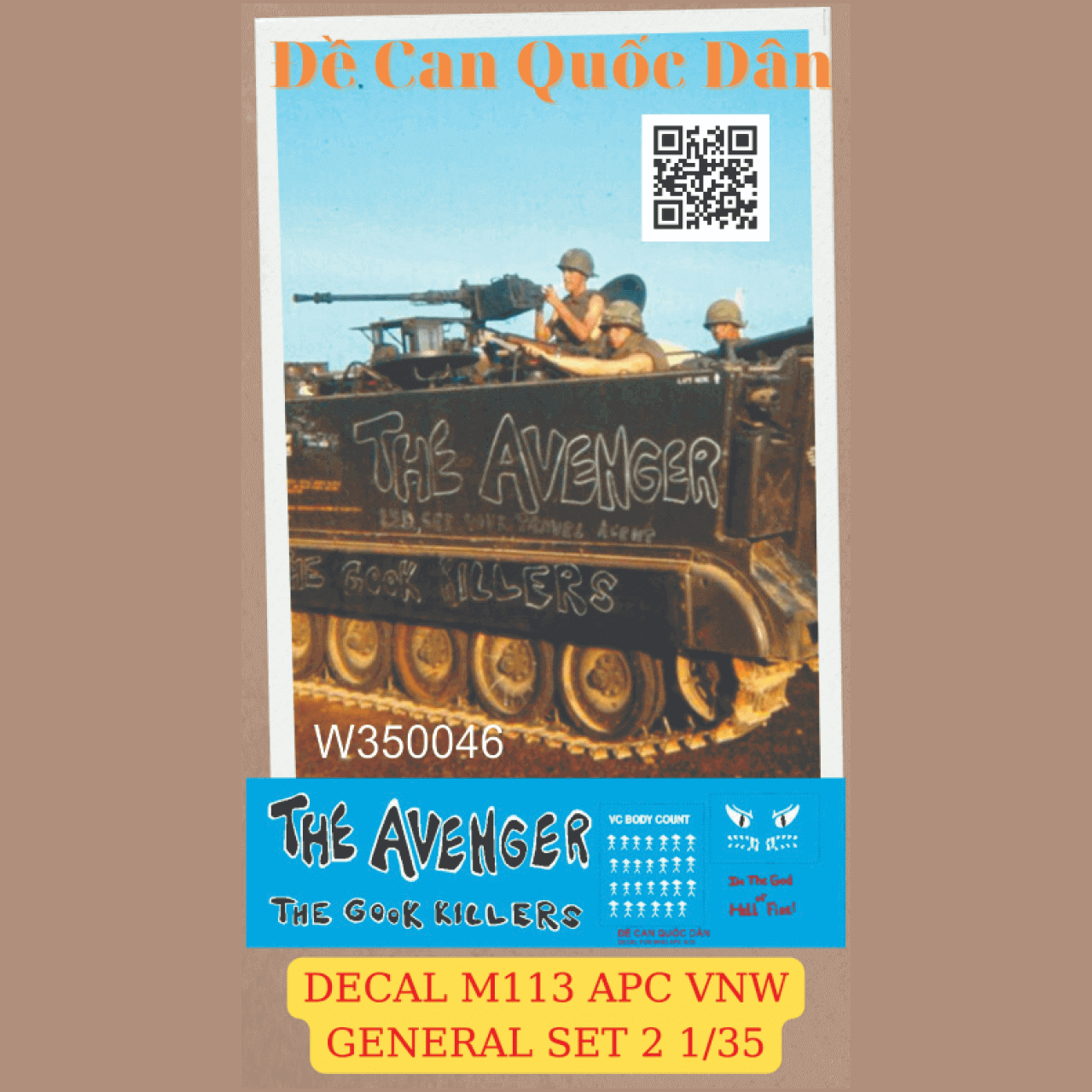 Decal Quốc Dân | 1:35 | Decal for M113 APC US Verion Decal VNW set 2