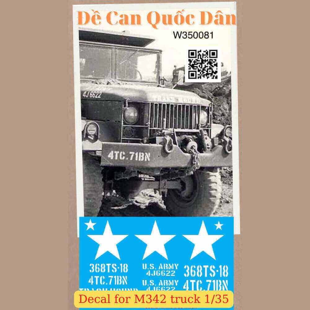 Đề Can Quốc Dân | 1:35 | Decal for M342
