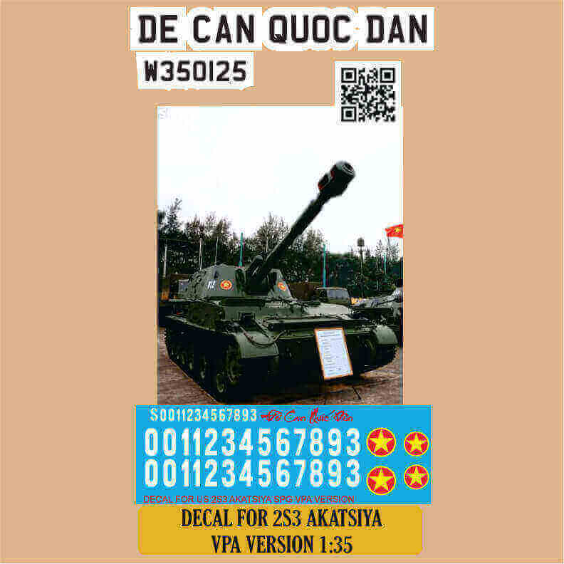 Decal Quốc Dân | 1:35 | DECAL FOR 2S3 AKATSIYA VPA VERSION