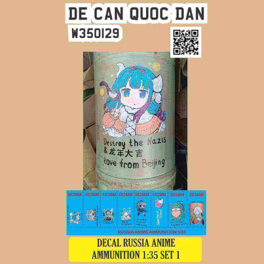 Decal Quốc Dân | 1:35 | DECAL FOR RUSSIA ANIME AMMUNITION
