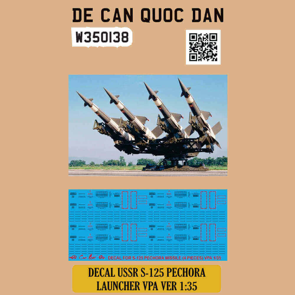 Decal Quốc Dân | 1:35 | DECAL FOR USSR S-125 PECHORA VPA VERSION