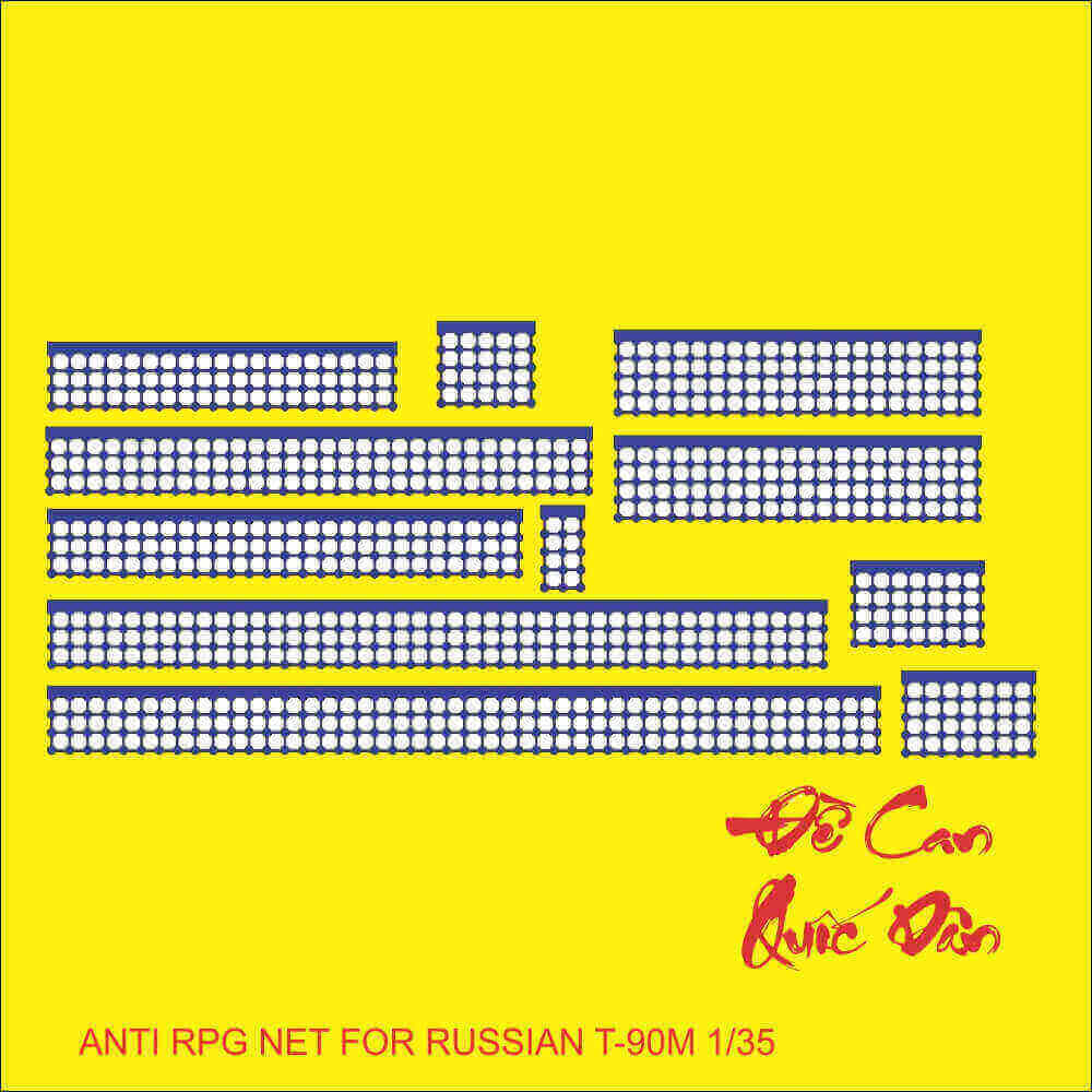 Decal Quốc Dân | 1:35 | ANTI RPG NET FOR T-90M RUSSIAN TANK (BY DECAL)