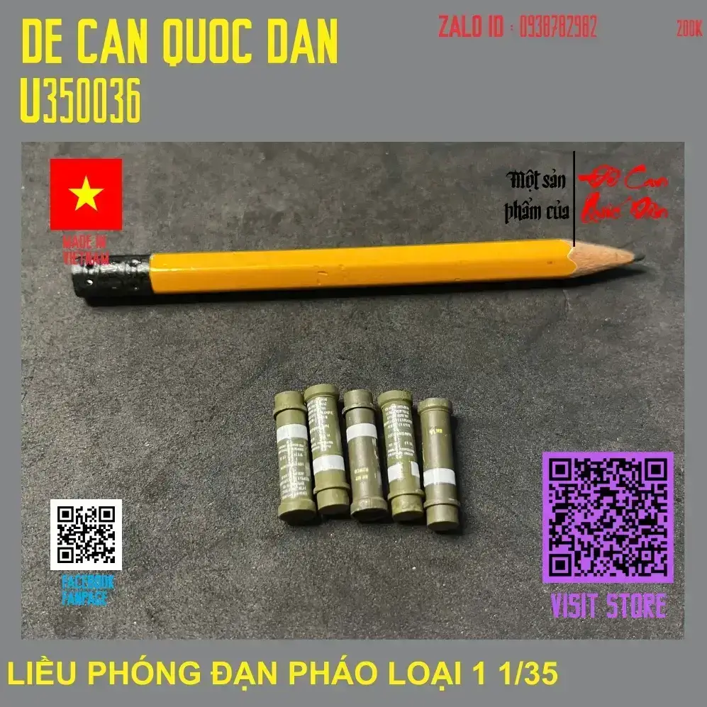Decal Quốc Dân | 1:35 | LIỀU PHÓNG ĐẠN PHÁO ĐÃ HOÀN THIỆN LOẠI 1