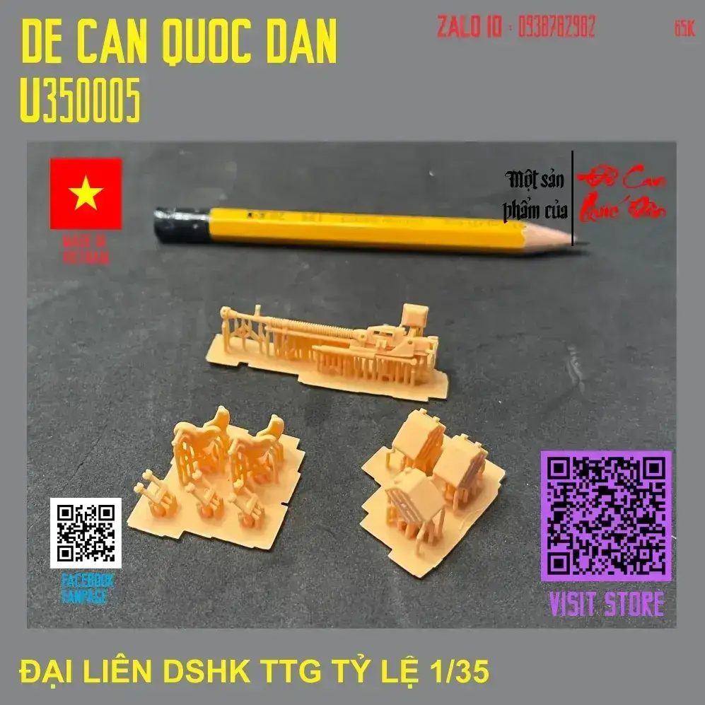 Decal Quốc Dân | 1:35 | ĐẠI LIÊN DSHK 12,7MM BẢN TTG TỶ LỆ 1/35