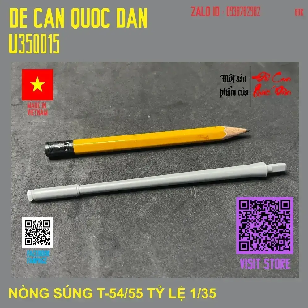 Decal Quốc Dân | 1:35 | NÒNG PHÁO 100MM HÀNG BÓC KIT