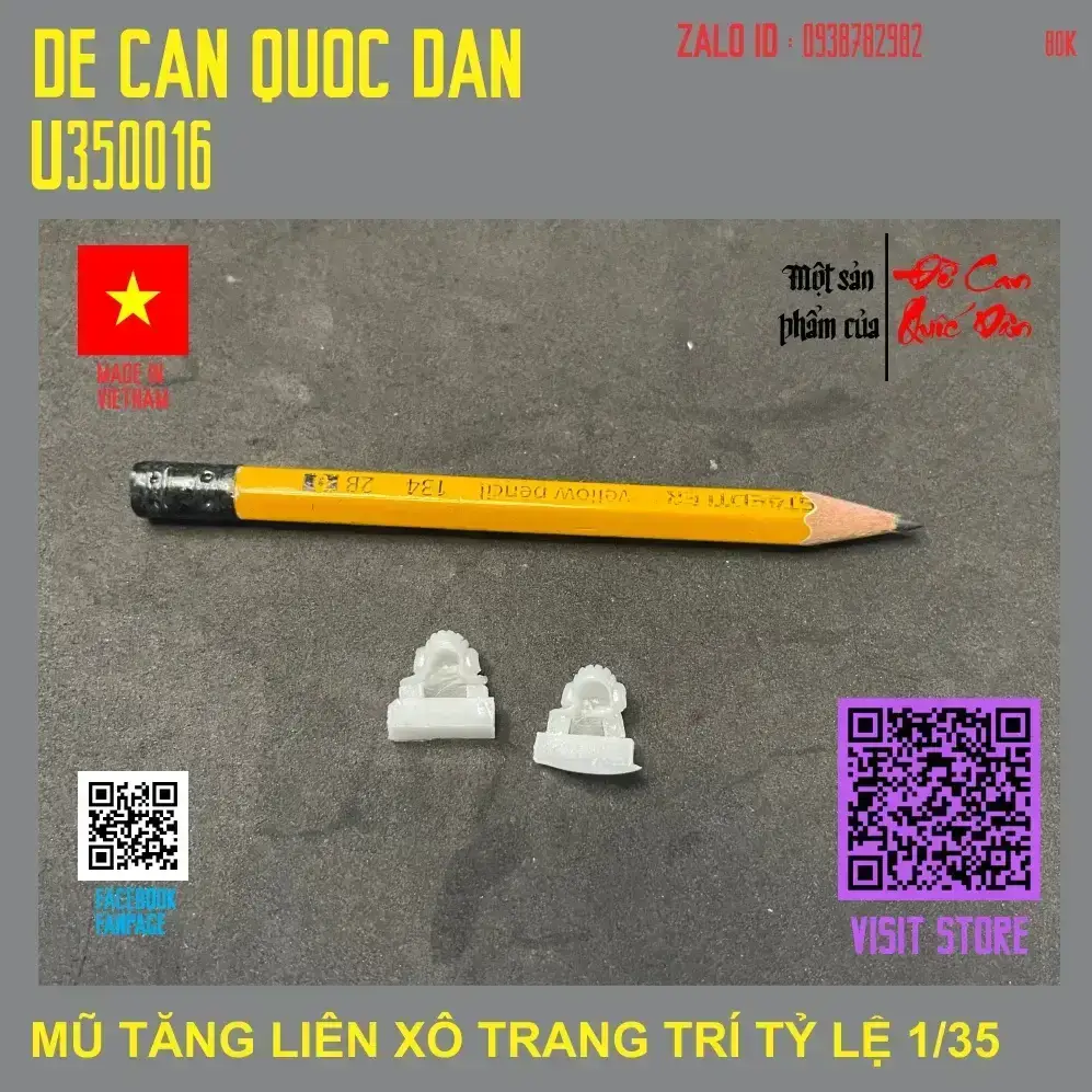 Decal Quốc Dân | 1:35 | MŨ LÍNH TĂNG LIÊN XÔ
