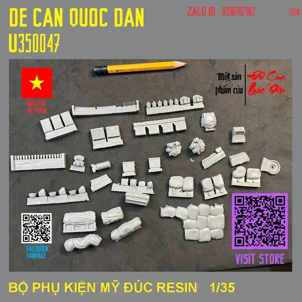 Decal Quốc Dân | 1:35 | BỘ PHỤ KIỆN MỸ CHIẾN TRANH VIỆT NAM