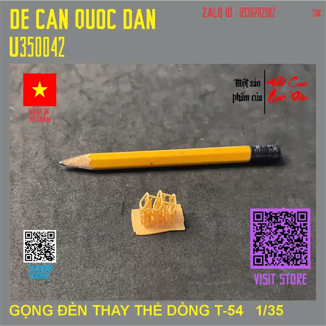 Decal Quốc Dân | 1:35 | GỌNG ĐÈN THAY THẾ DÒNG T-54