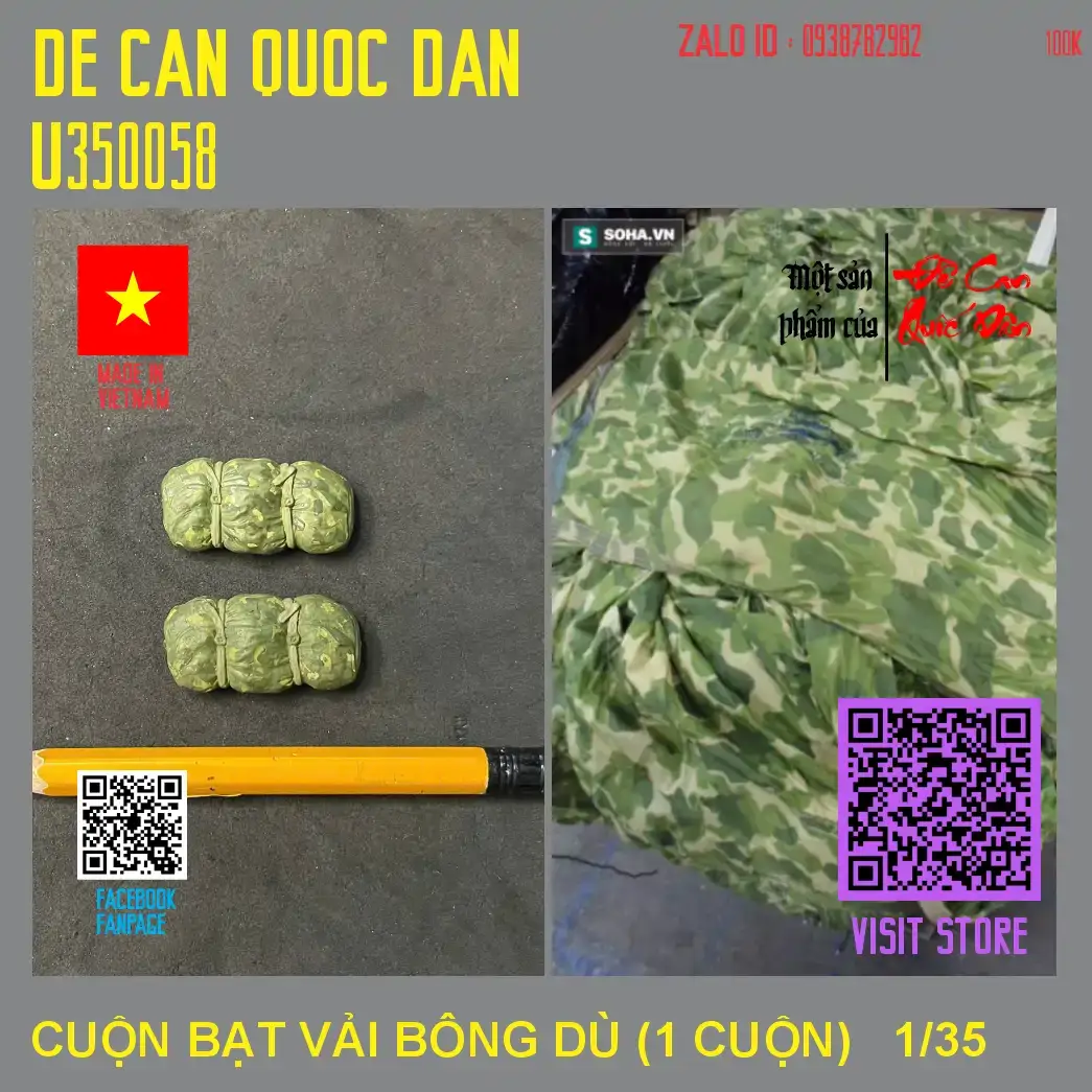 Decal Quốc Dân | 1:35 | CUỘN BẠT VẢI BÔNG DÙ