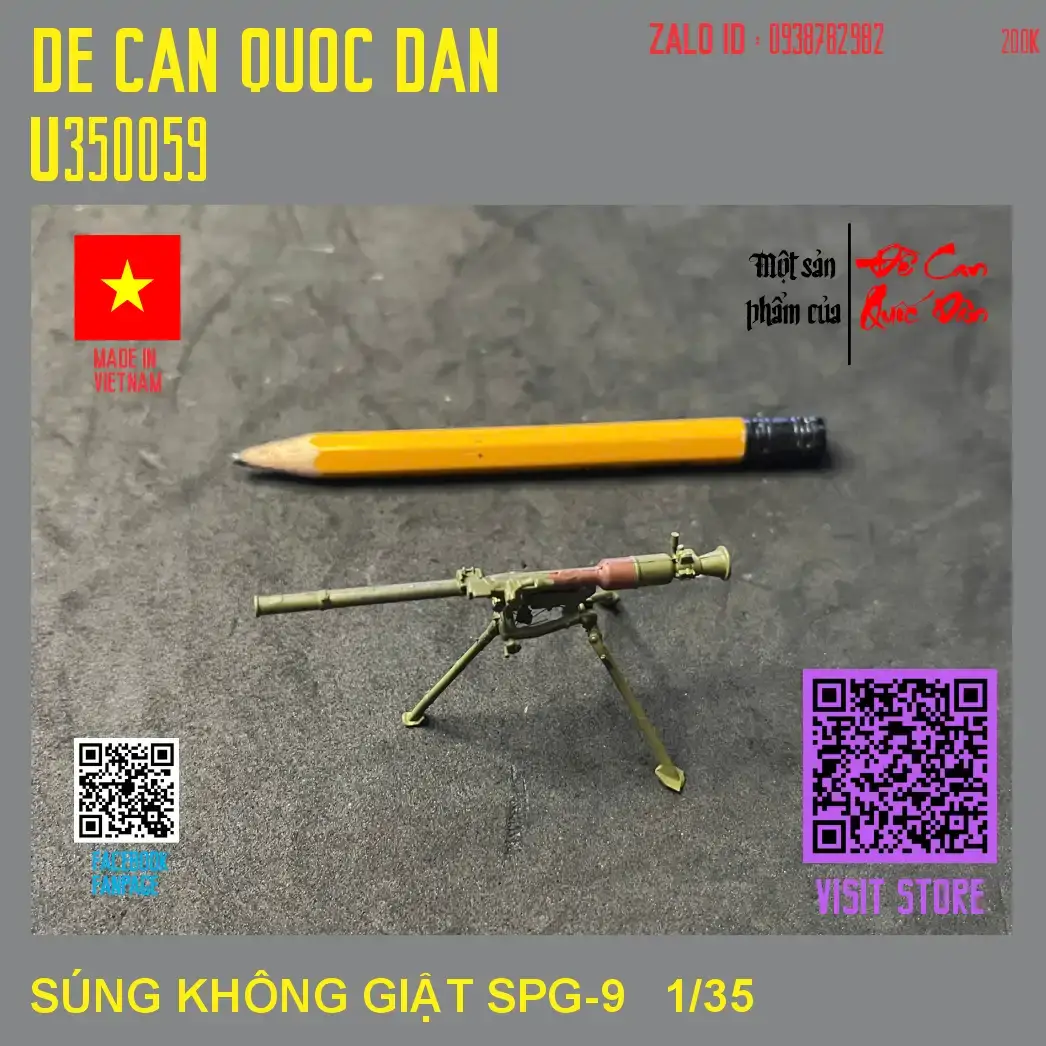 Decal Quốc Dân | 1:35 | SÚNG KHÔNG GIẬT SPG-9