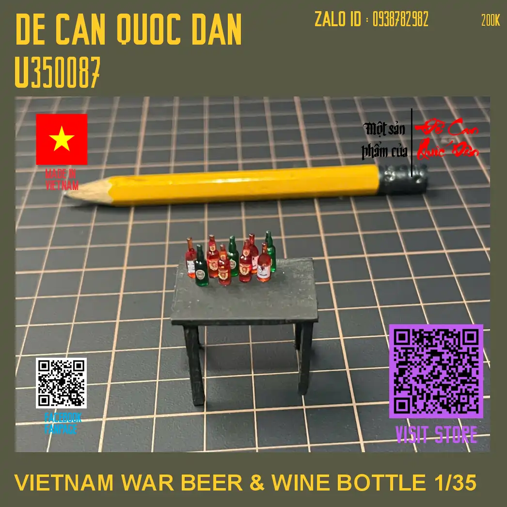 Decal Quốc Dân | 1:35 | VIETNAM WAR BEER & WINE BOTTLE