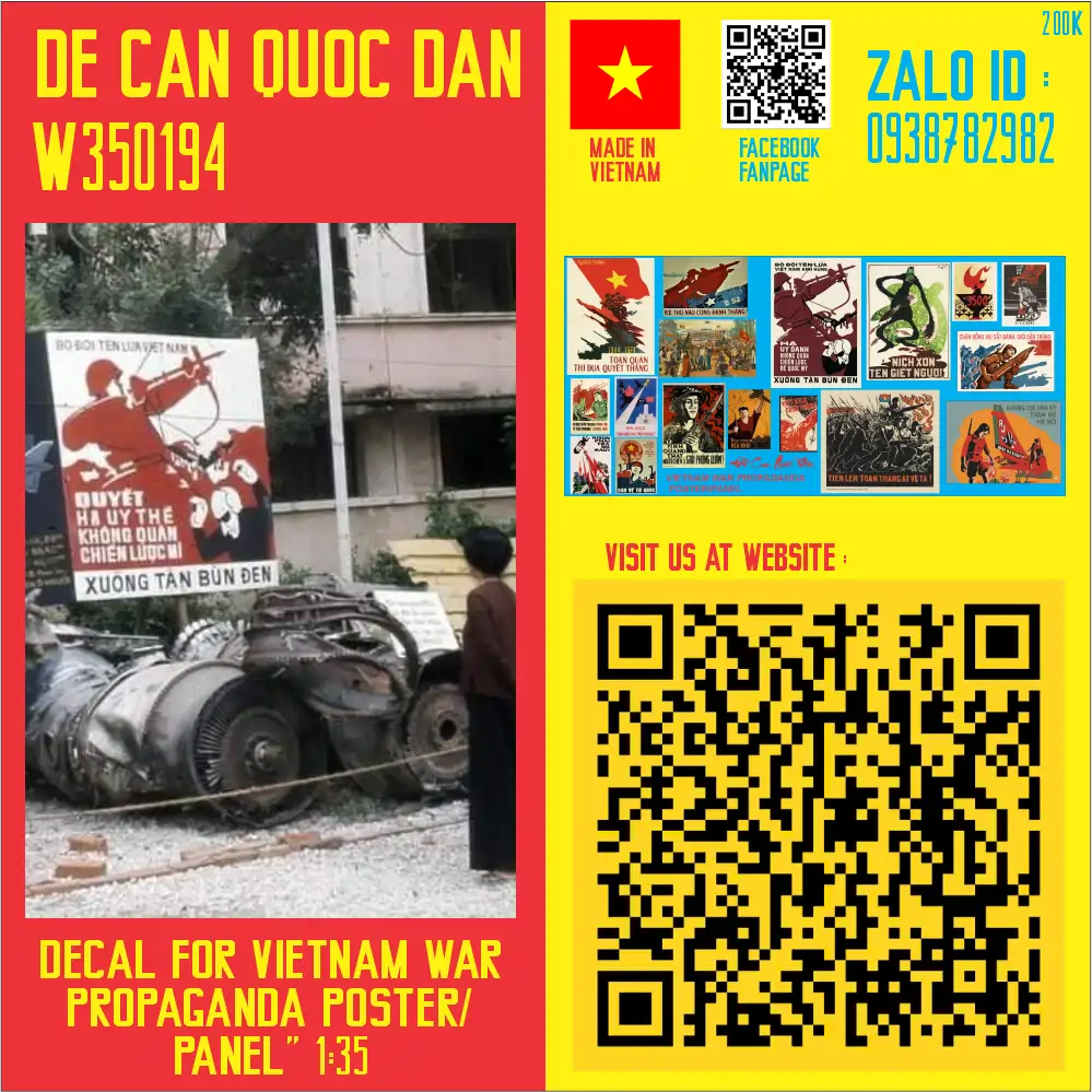 Decal Quốc Dân | 1:35 | DECAL FOR VIETNAM WAR PROPAGANDA POSTER/PANEL