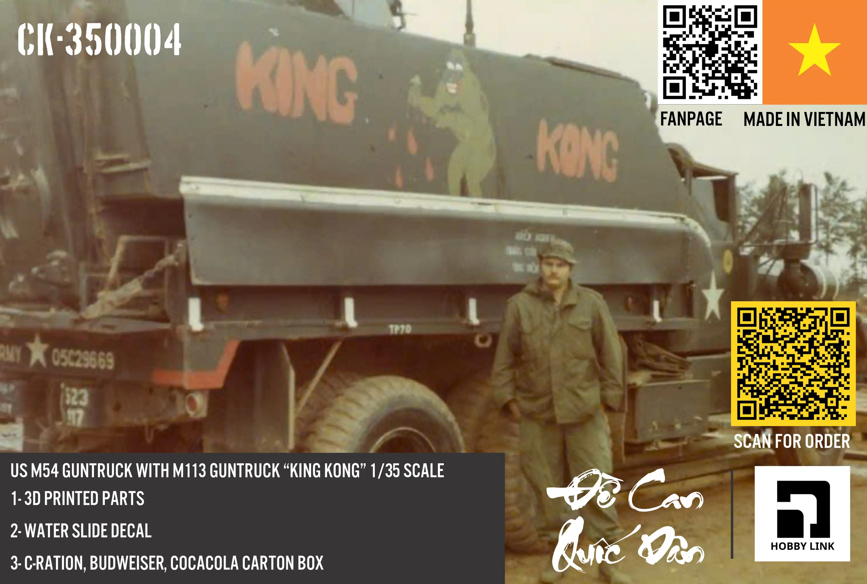 Đề Can Quốc Dân | 1:35 | M54 & M113 GUNTRUCK "KING KONG" UPGRADE KIT