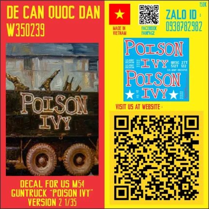 Decal Quốc Dân | 1:35 | DECAL FOR US M54 GUNTRUCK "POISON IVY" VERSION 2