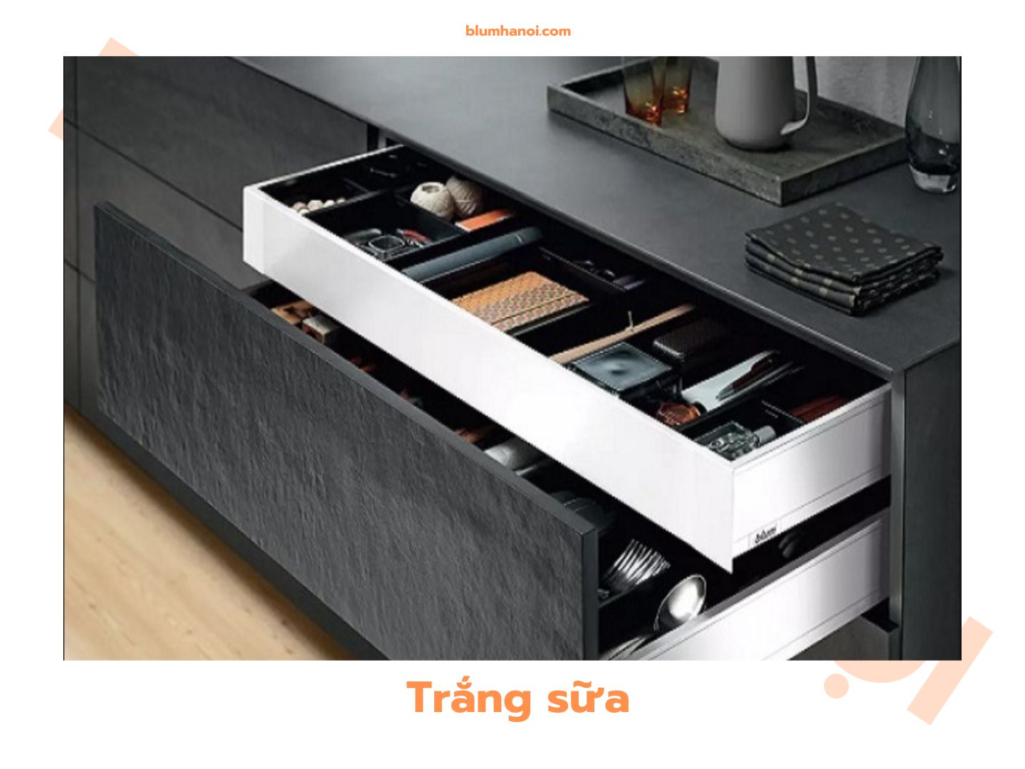 Ray hộp âm LEGRABOX IM trắng sữa
