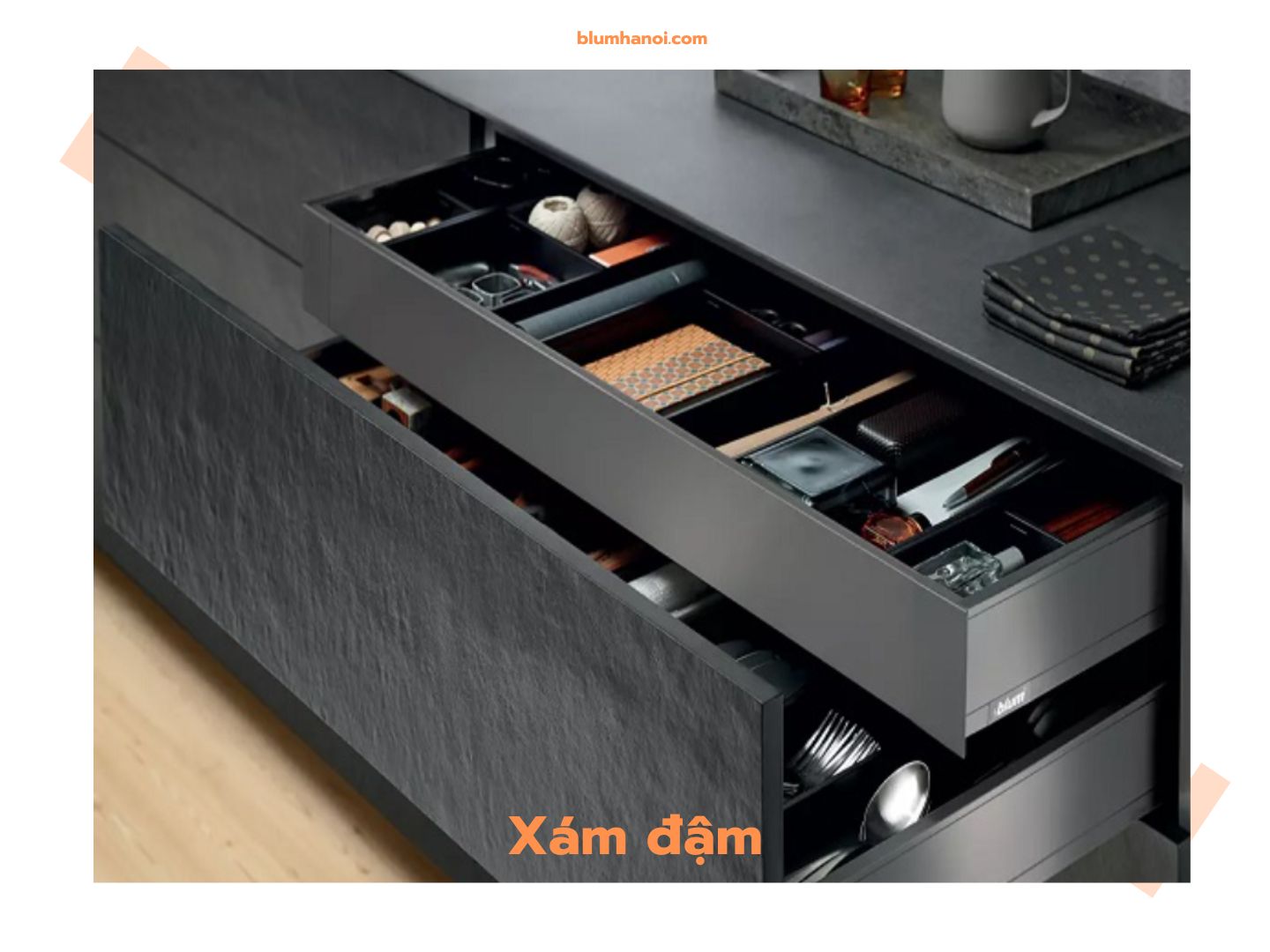 Ray hộp âm LEGRABOX IM xám đậm