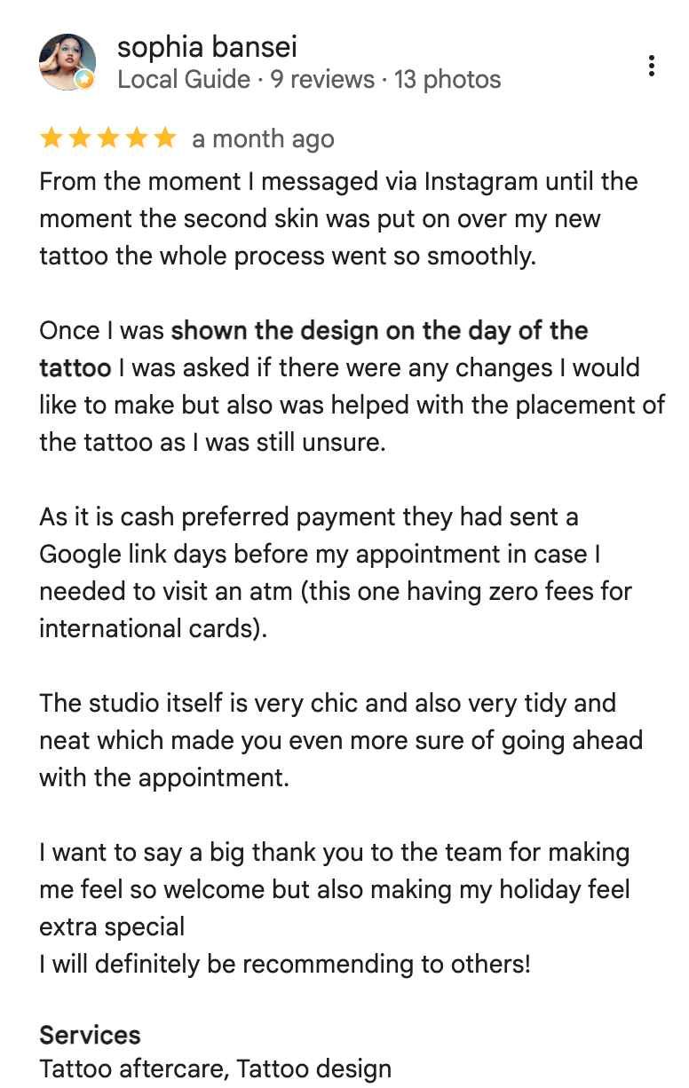 Traditional tattoo ocd ink testimonial