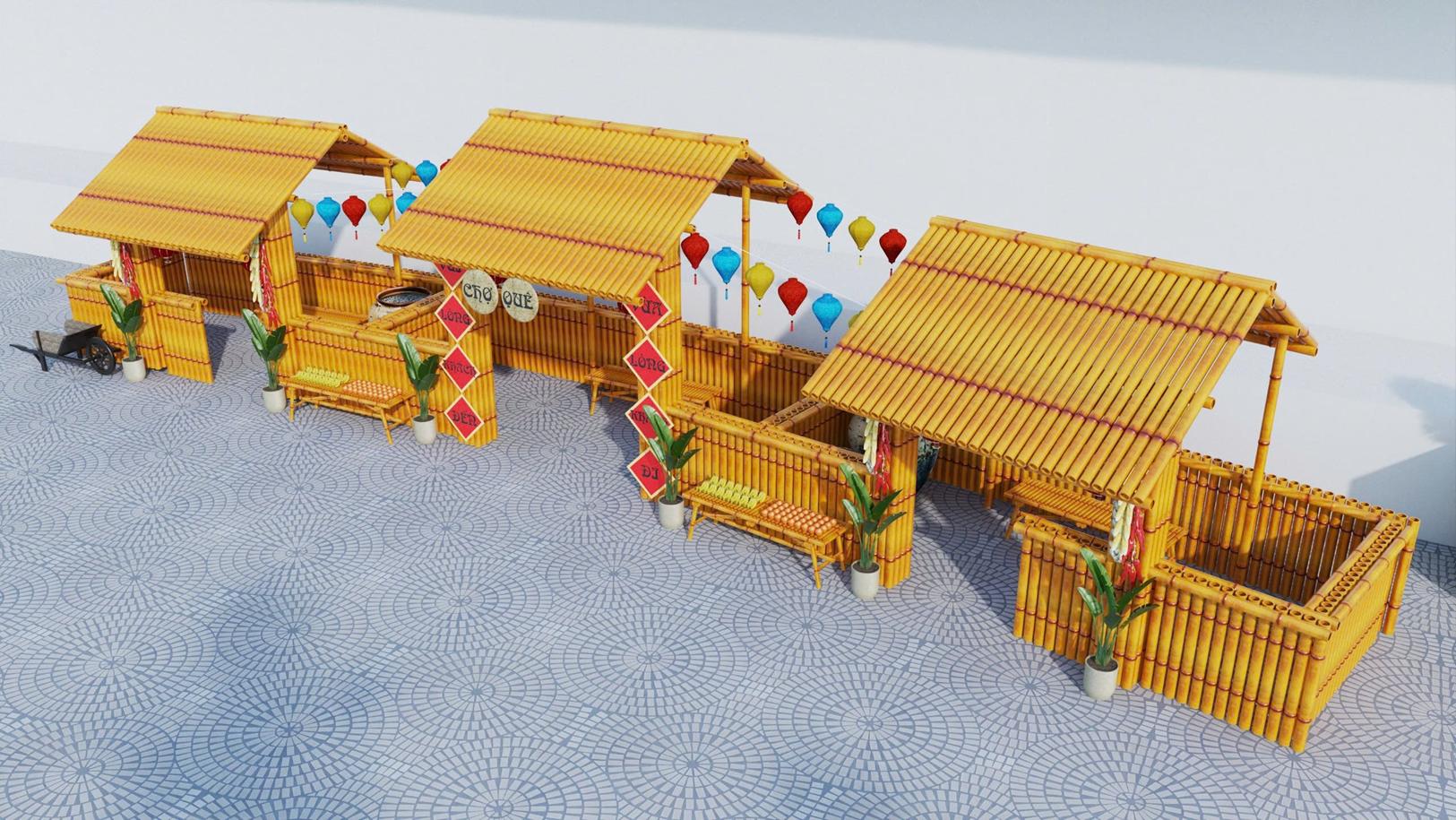Thiết kế và thi công Khu chợ quê