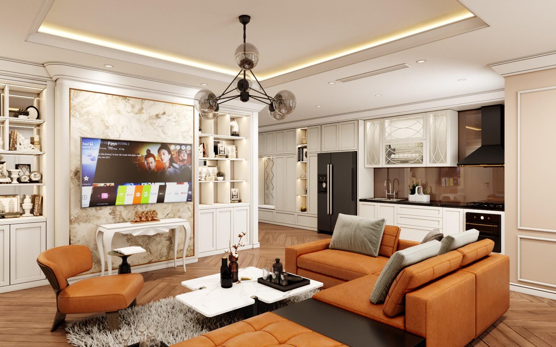 Thiết kế Thi công Nội thất tân cổ điển