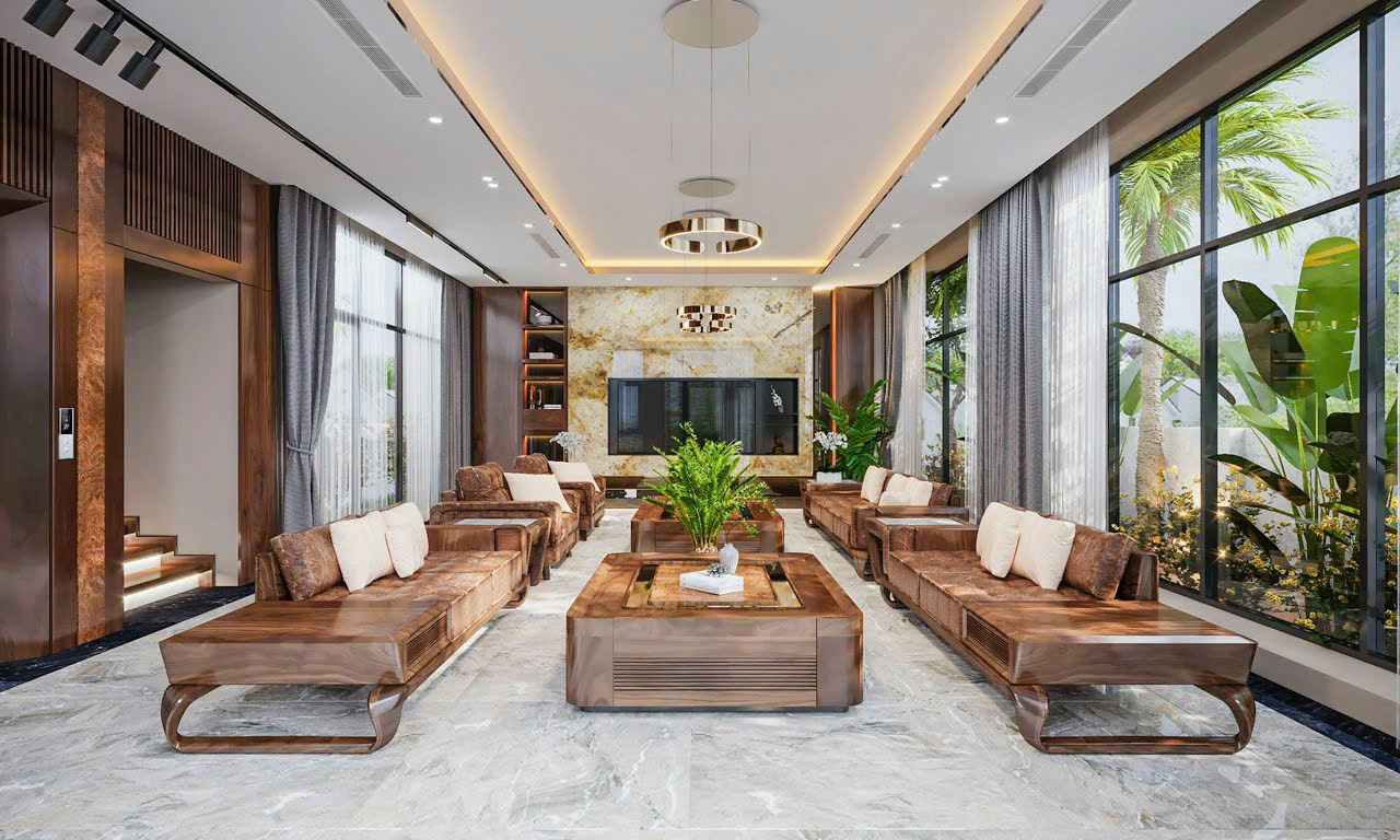 Cải tạo Nội thất theo phong cách hiện đại - Gỗ óc chó cao cấp - Nội thất phong cách Đồng Gia