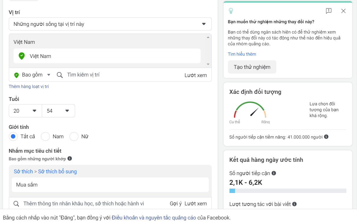 Các phong cách target khi chạy quảng cáo Facebook ads