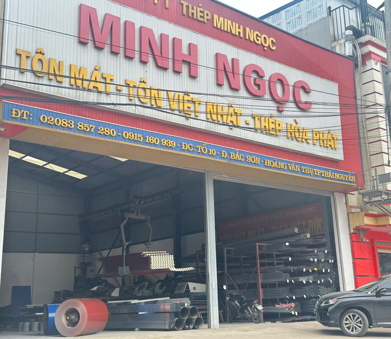 Cửa hàng thép Minh Ngọc tại tỉnh Thái Nguyên