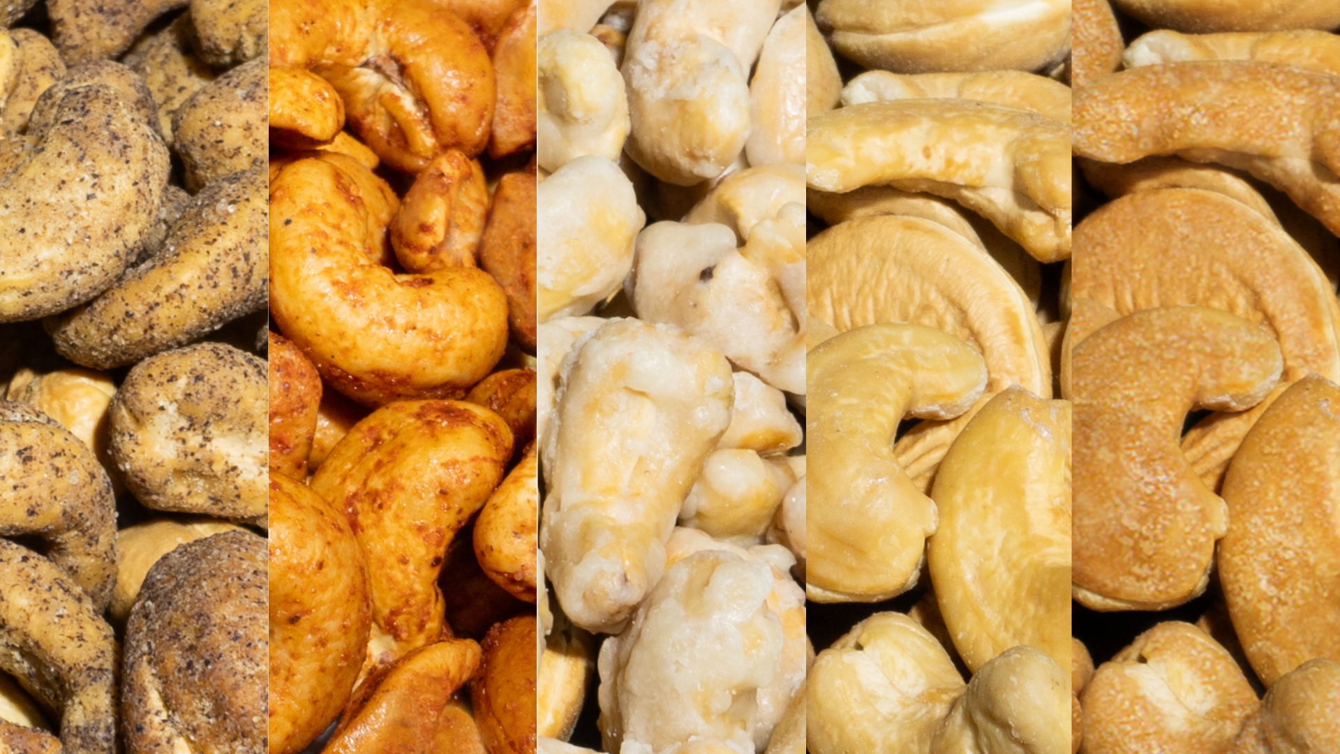 Organic roasted cashew nuts processed for private label at BioValley's BioFactory