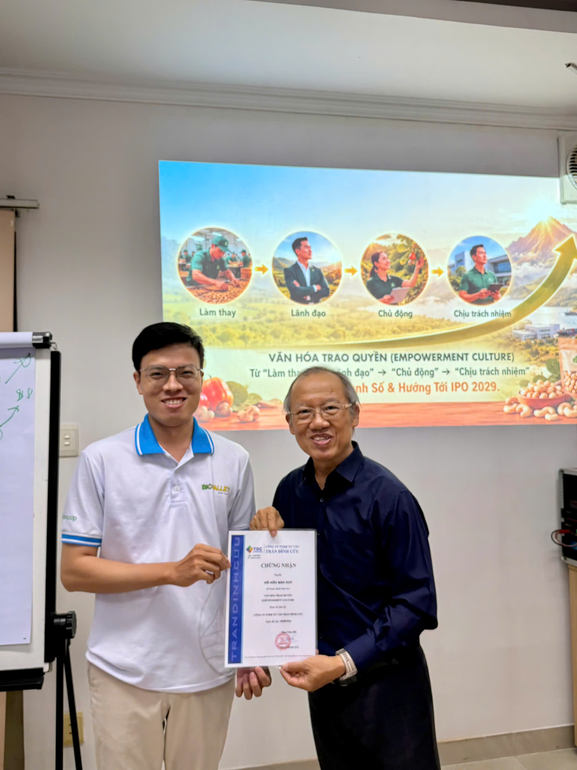 BioValley Vietnam team during Empowerment Culture training session