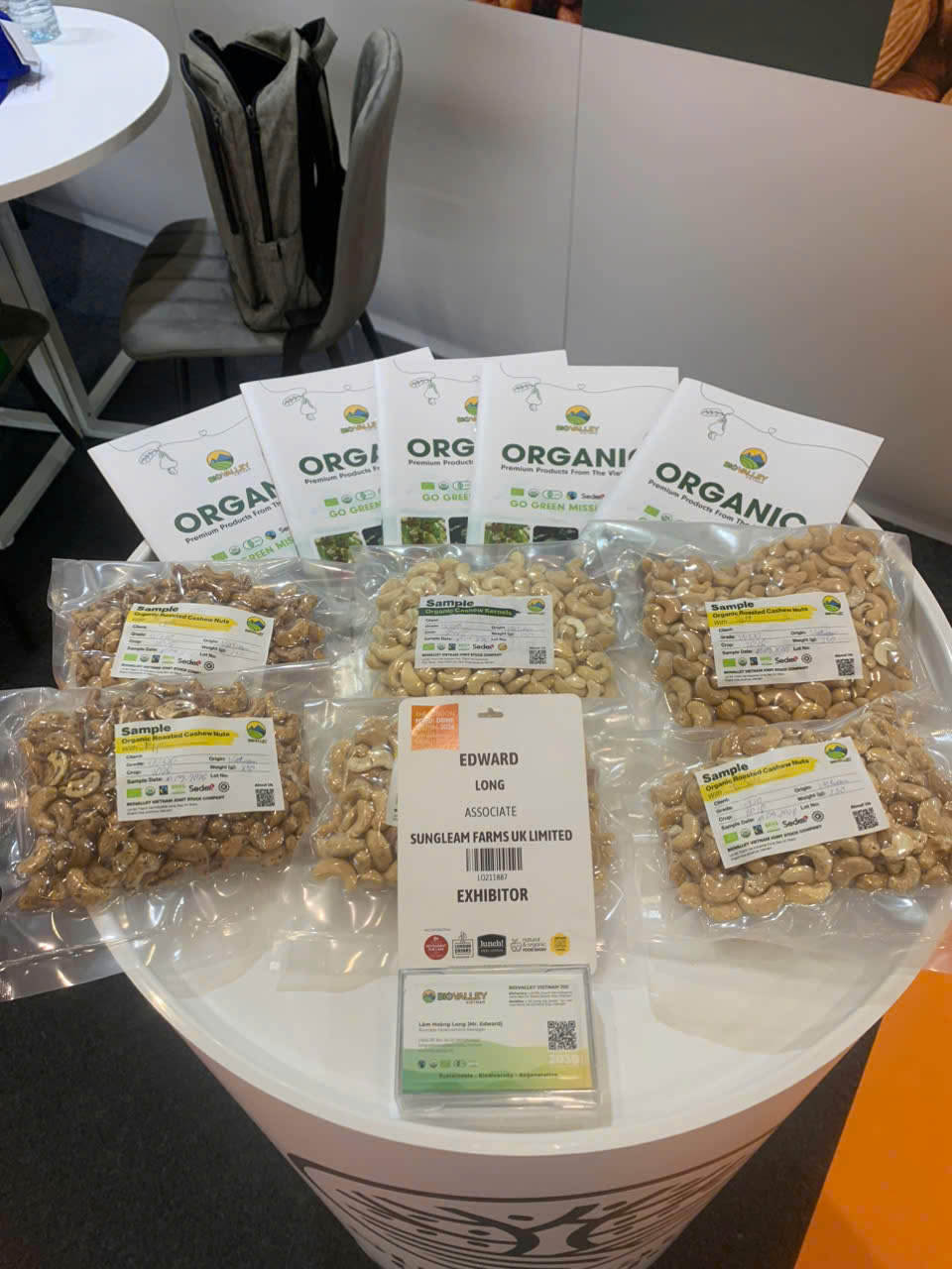 organic cashew samples biovalley vietnam