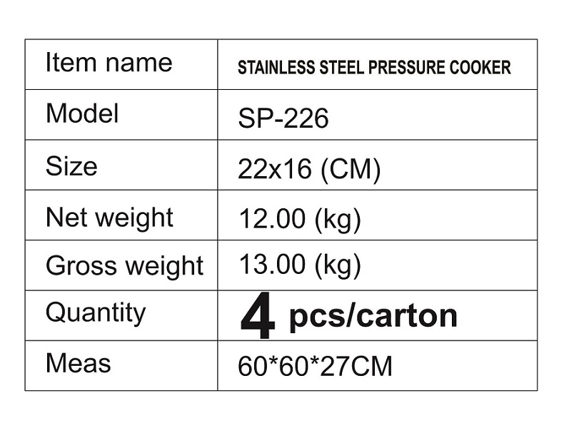 Nồi áp suất inox Aulux 6 lít