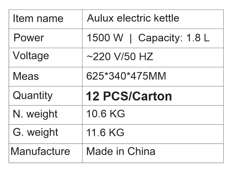 Ấm siêu tốc inox Aulux AK-1815S