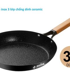 Chảo sần chống dính ceramic, loại inox 3 lớp, Aulux SSI-30