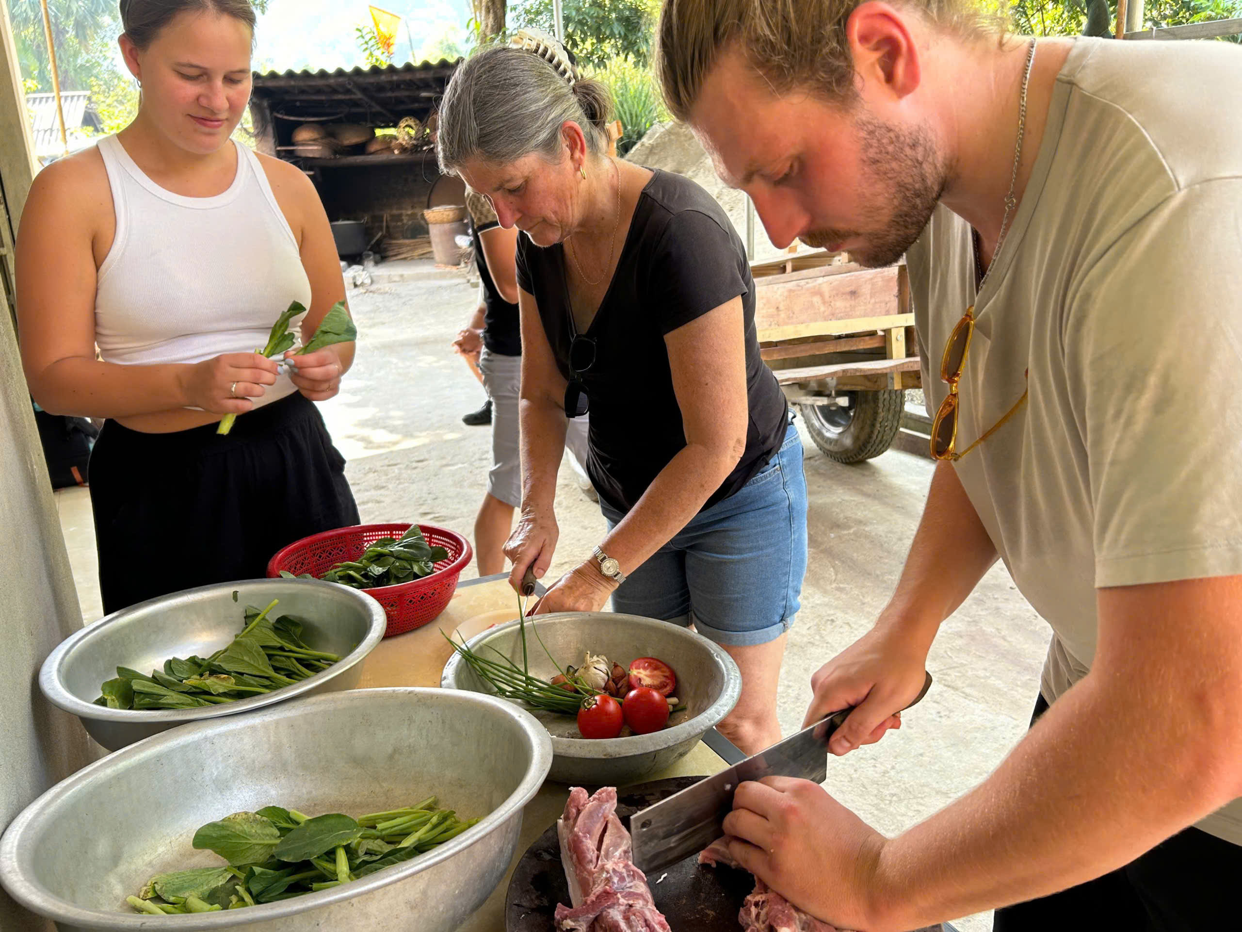 Cooking with local host Vietnam