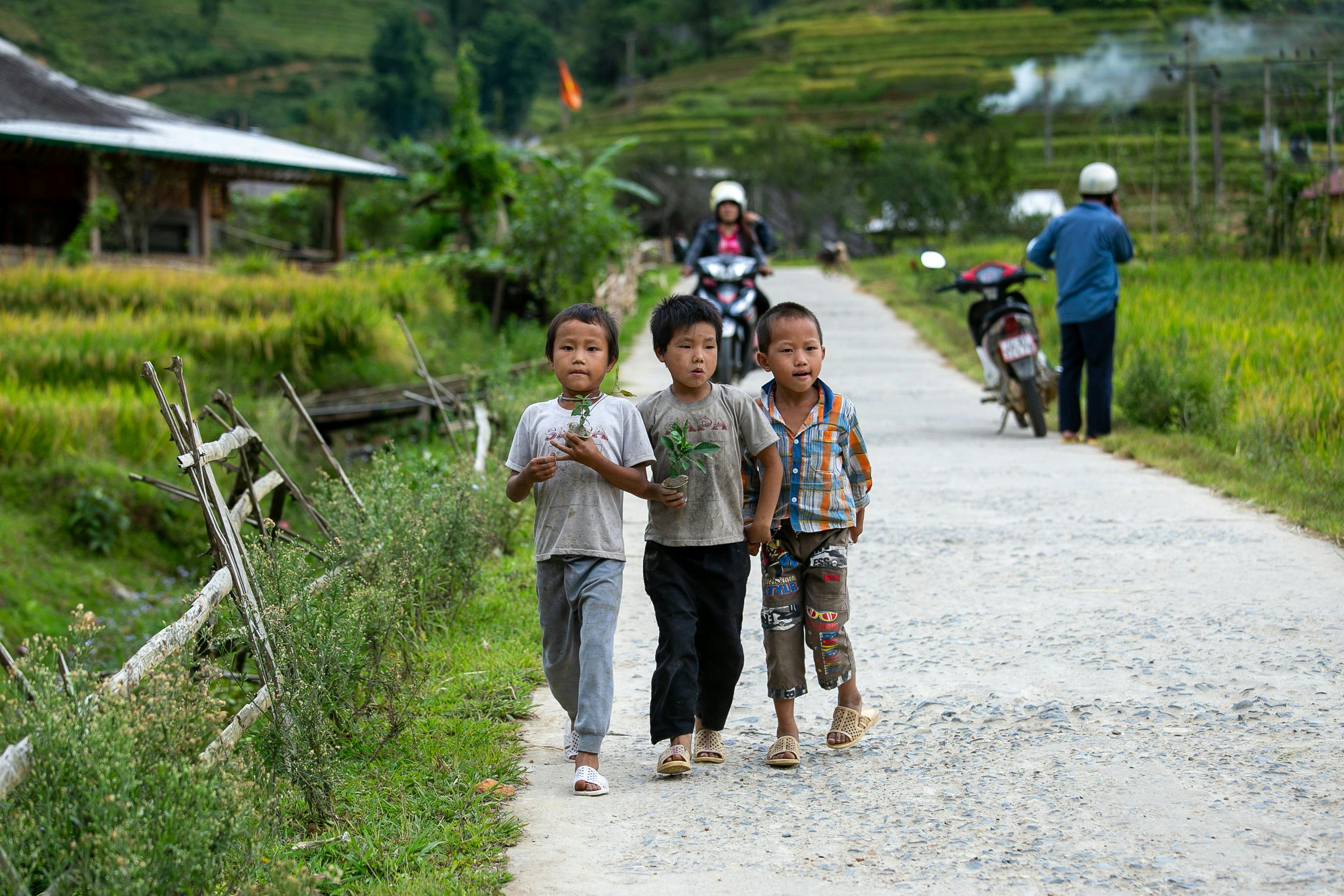 Sapa valley quiet no tourists