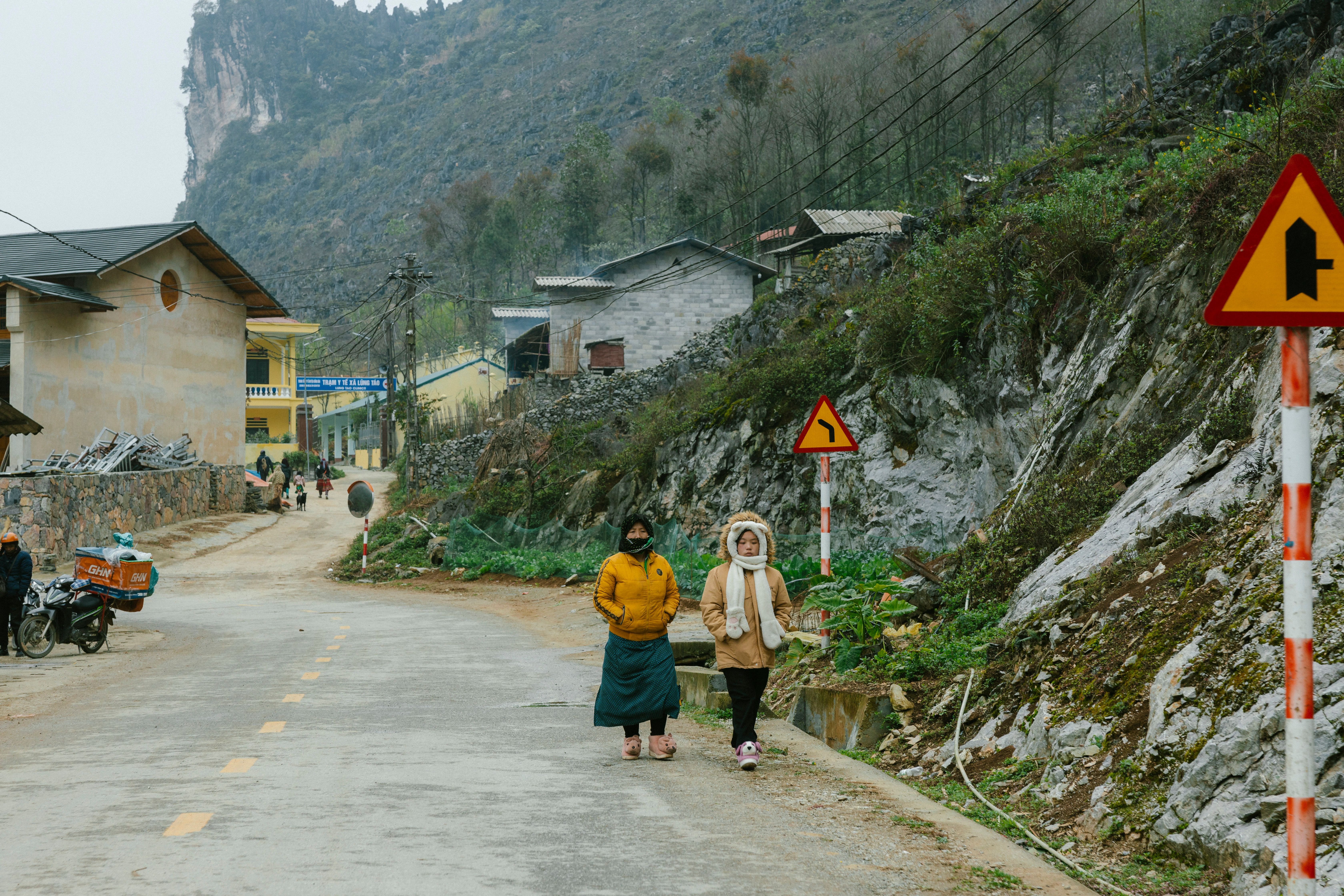 Sapa rice terraces rain green