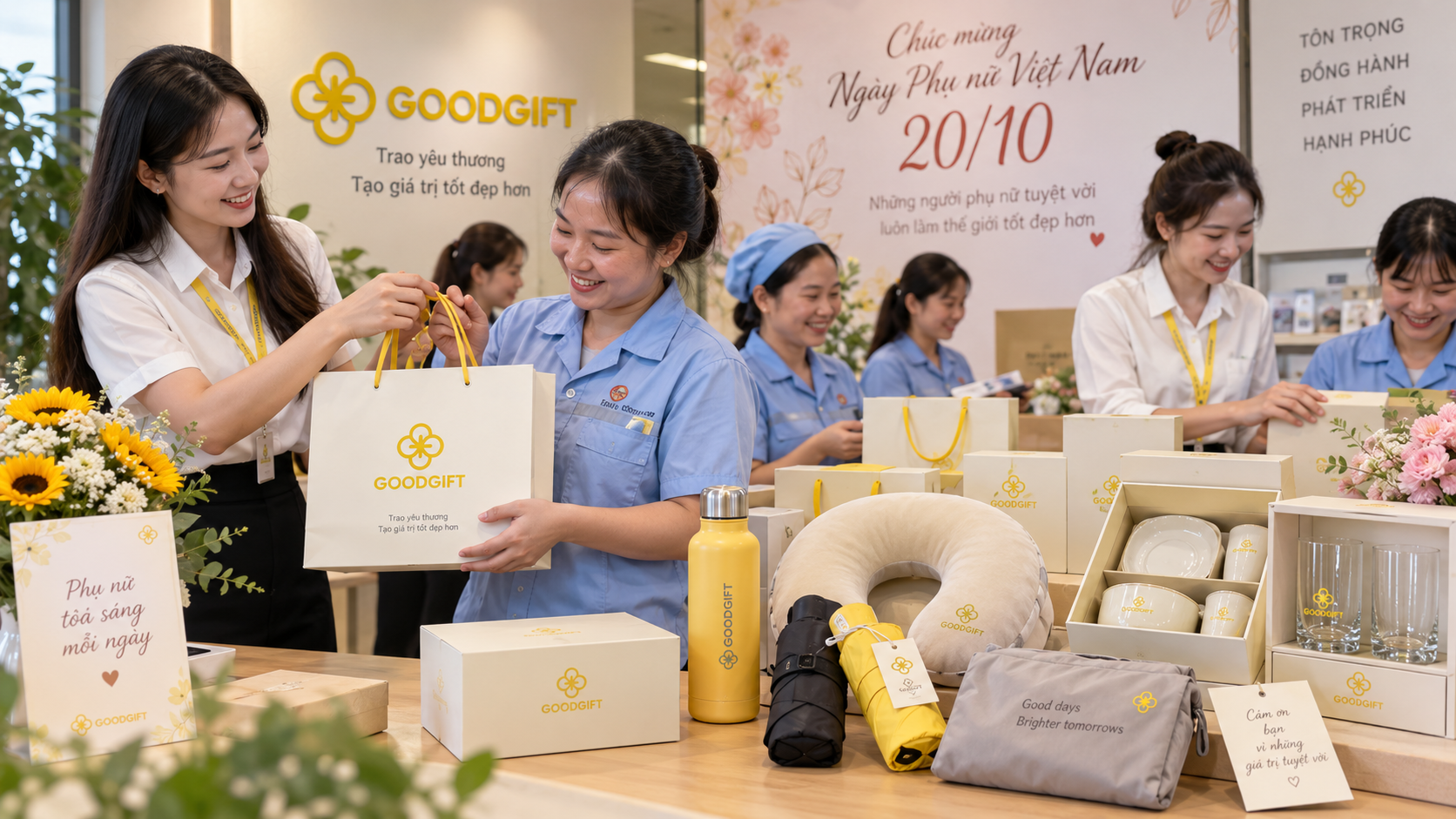 Quà 20/10 Good Gift cho nhân viên nữ và công nhân
