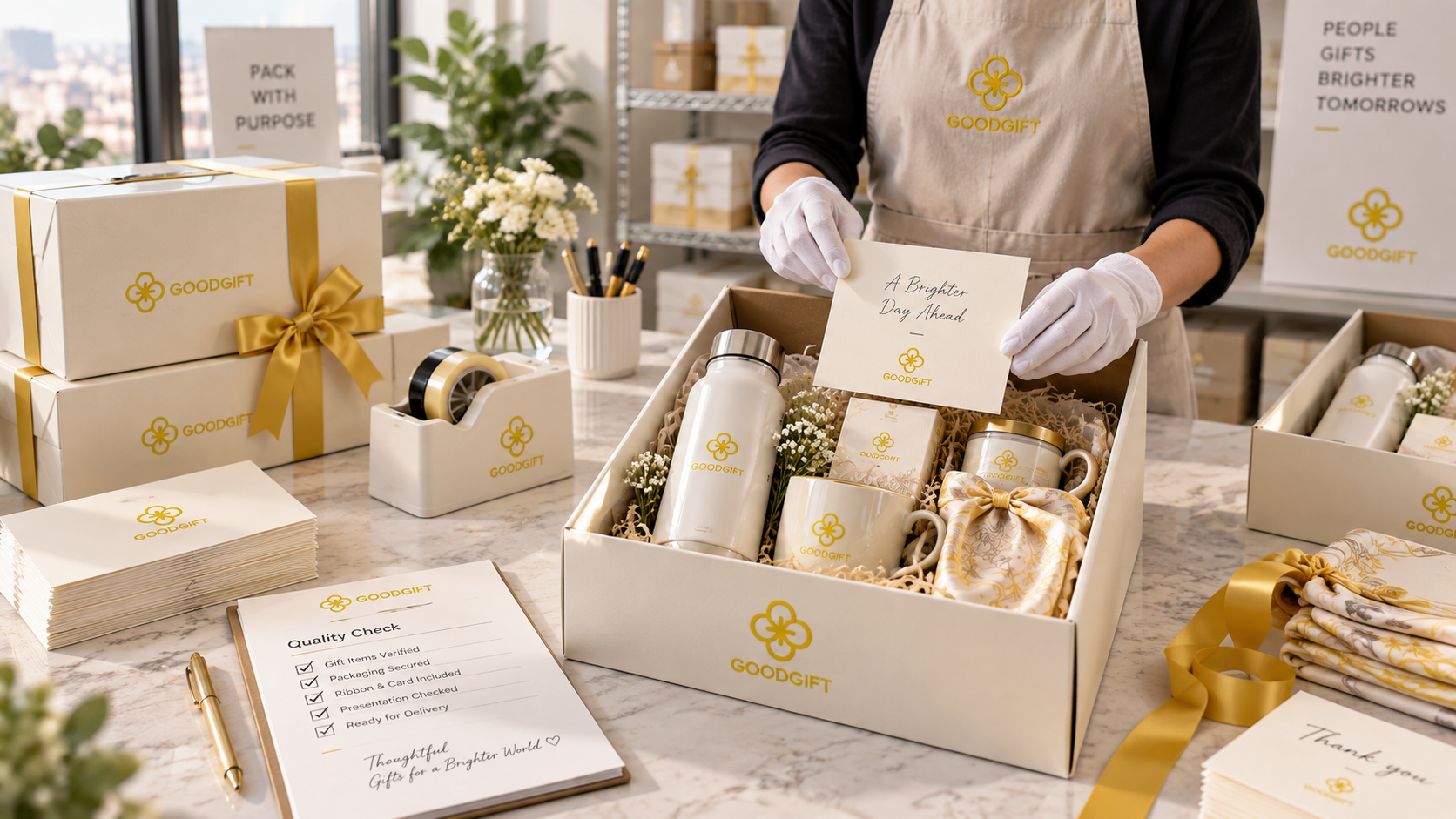 Quy trình kiểm tra đóng gói và bàn giao quà GoodGift