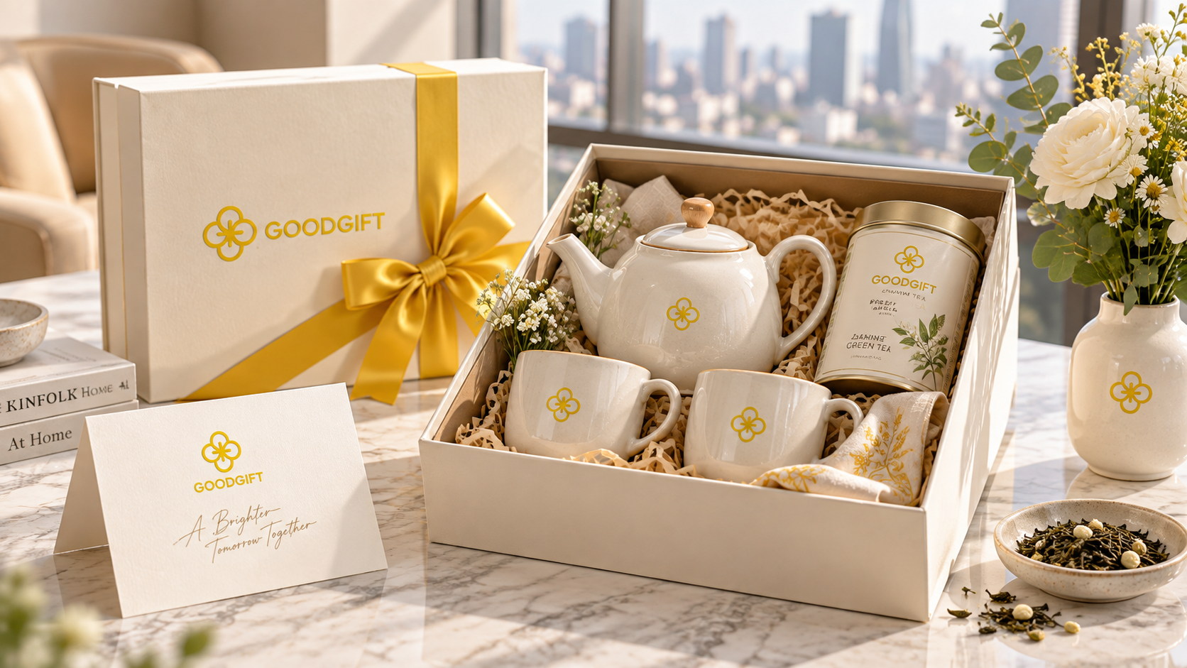 Bộ gốm sứ và ấm chén quà tặng GoodGift