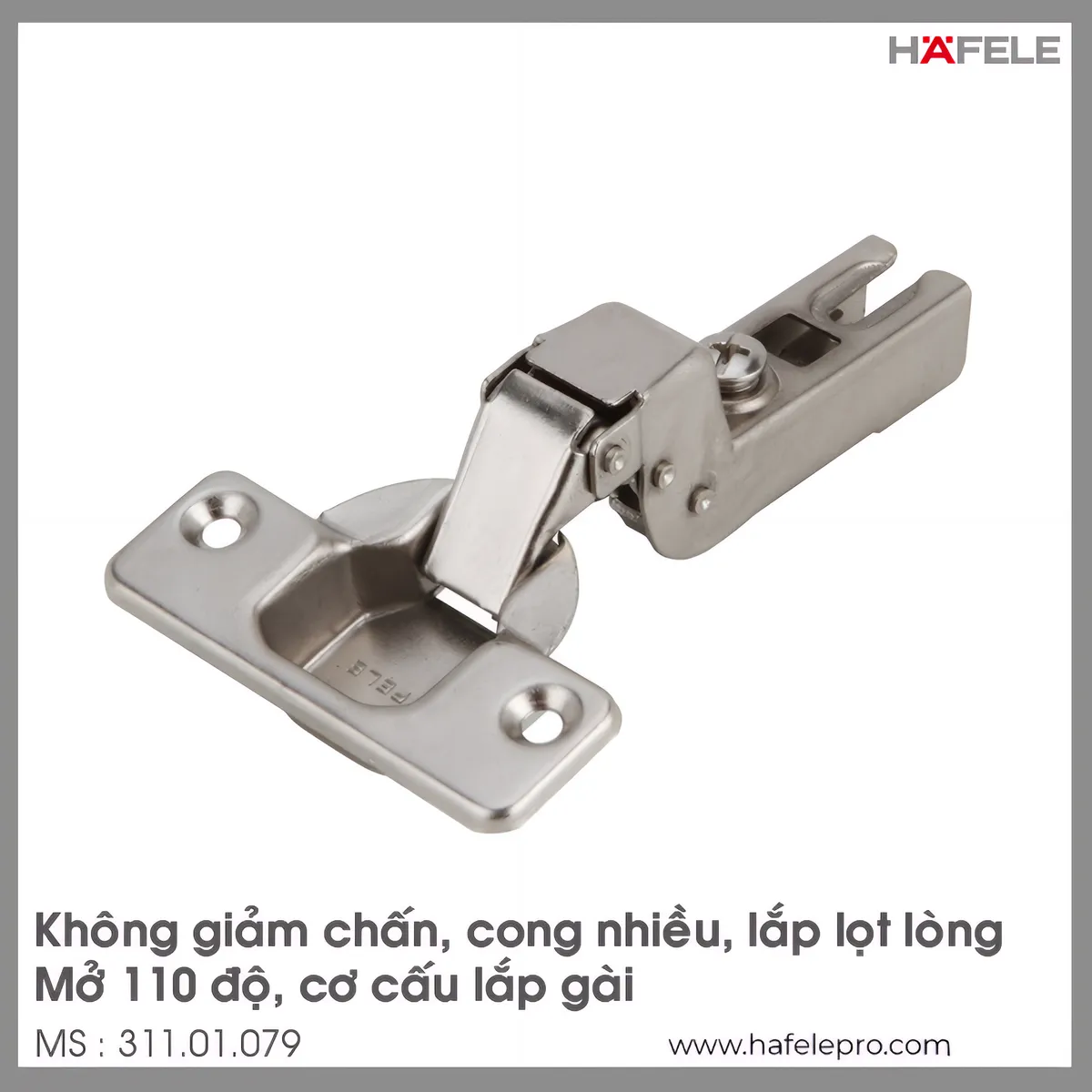 Bản Lề Lọt Lòng Không Giảm Chấn Metalla A 110° Hafele 311.01.079