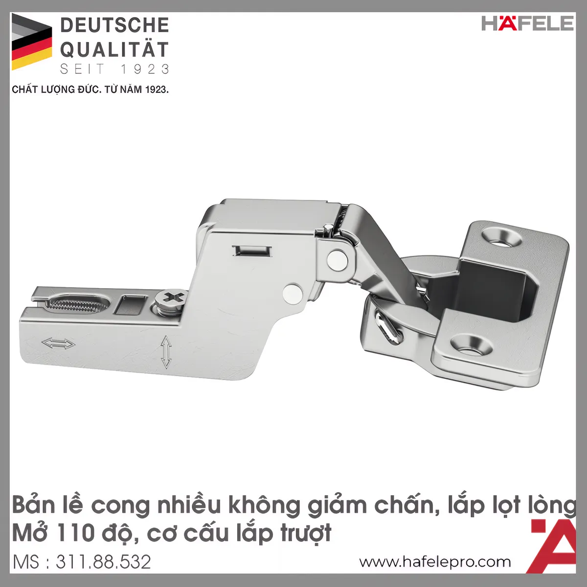 Bản Lề Lọt Lòng Metalla A 110° Hafele 311.88.532