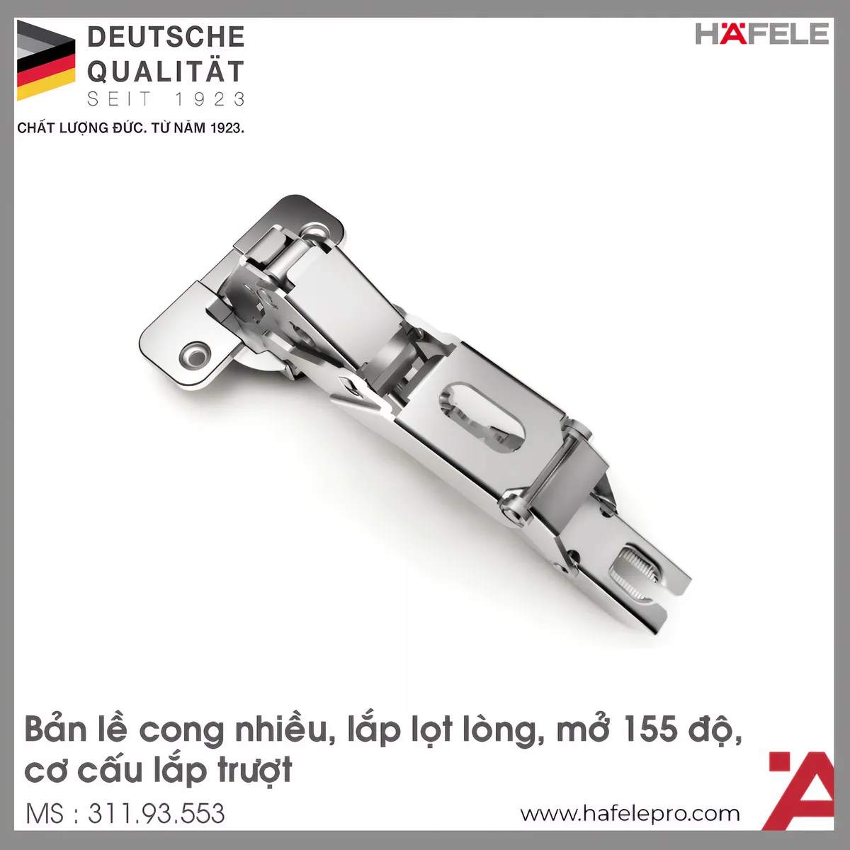 Bản Lề Lọt Lòng Metalla A 155º Hafele 311.93.553