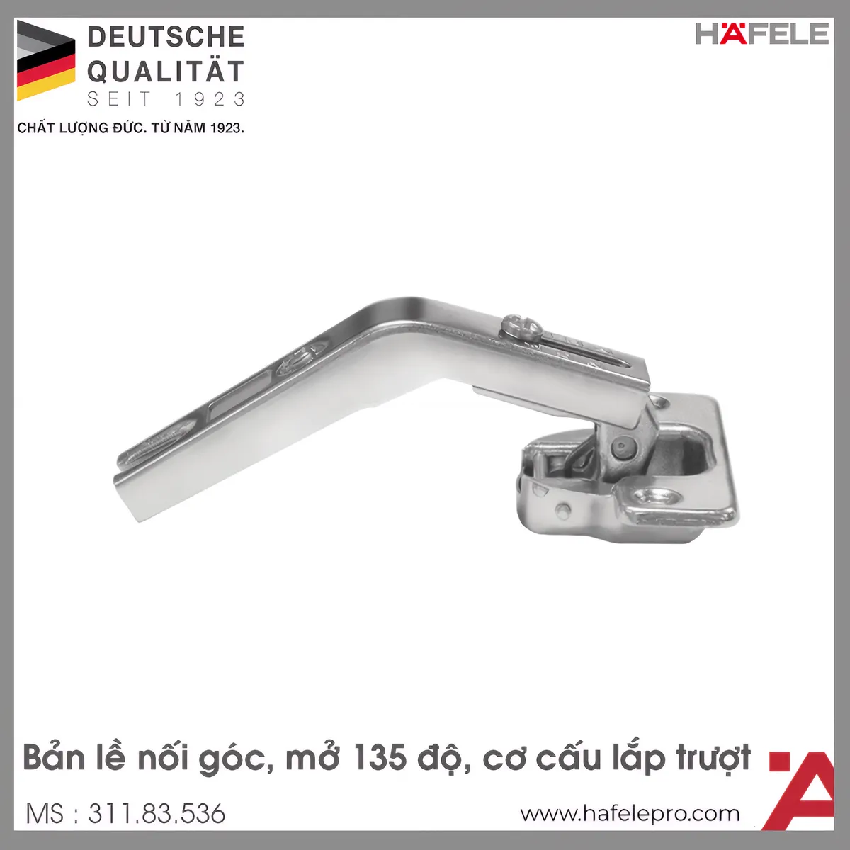 Bản Lề Tủ Metalla A Nối Góc Hafele 311.83.536