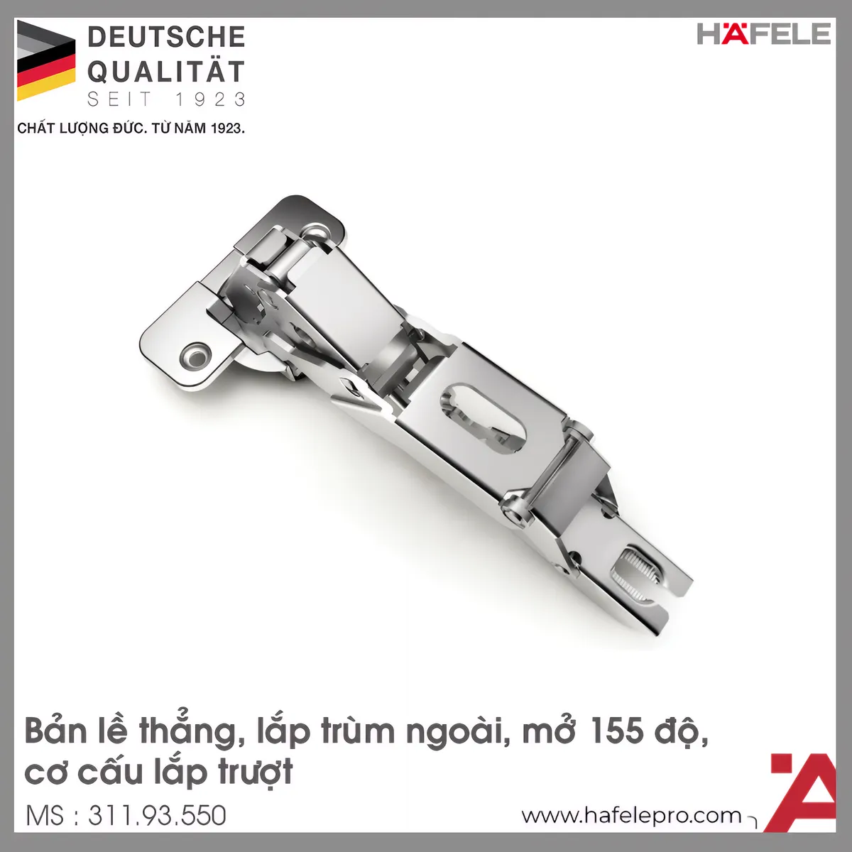 Bản Lề Trùm Ngoài Metalla A 155º Hafele 311.93.550