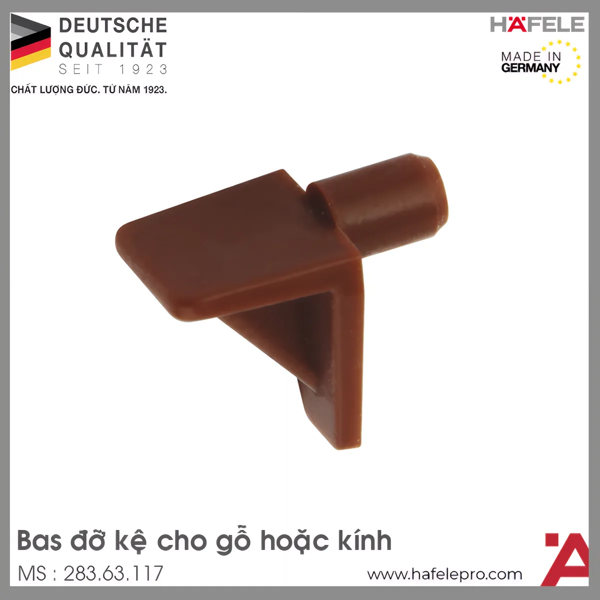 Bas Đỡ Kệ Loại Lắp Nhấn Hafele 283.63.117